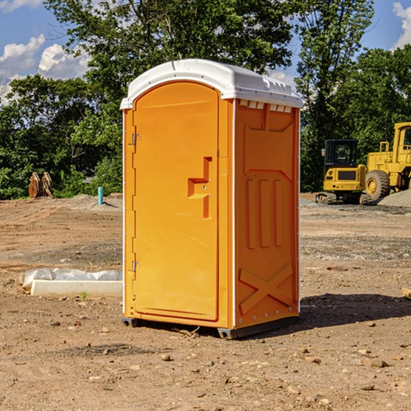 how often are the porta potties cleaned and serviced during a rental period in Bloomfield